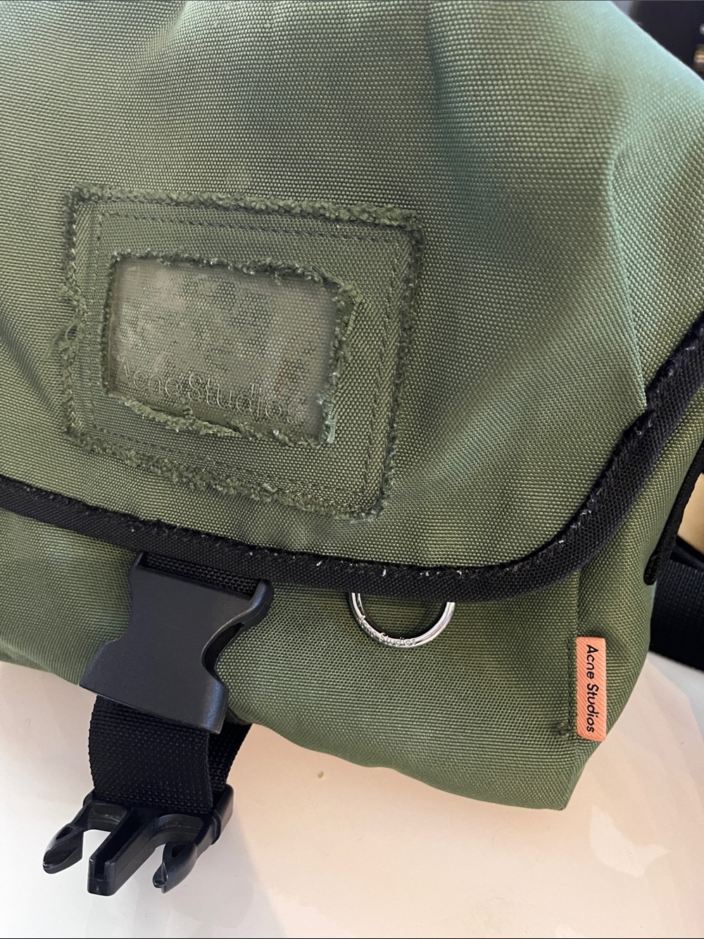 Olive Green Crossbody Utility Bag - Picture 2 of 4
